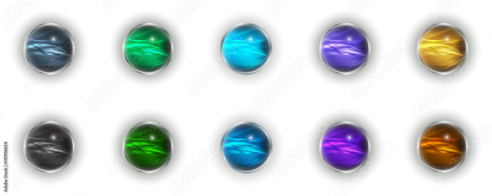 Different balls-buttons in 3d Different balls-buttons in 3d