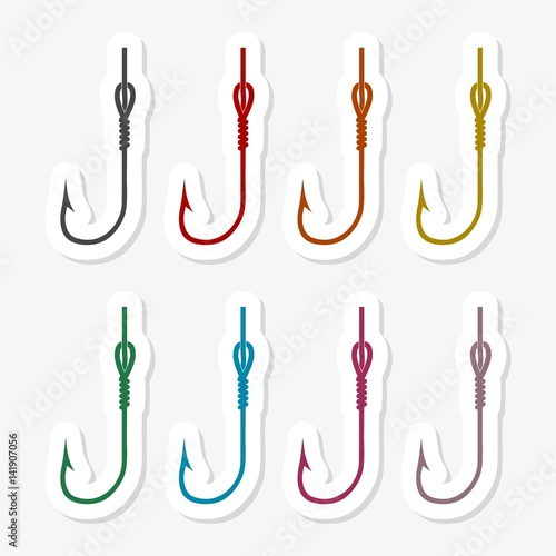 Vector icons fishhook - Illustration