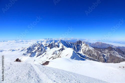 view from the top of Kazbek
