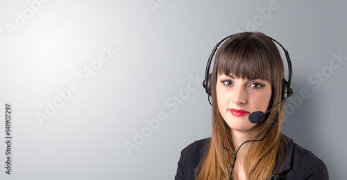 Female telemarketer