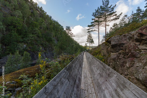 The Log Flume at Steinsfossen in Vennesla Norway photo