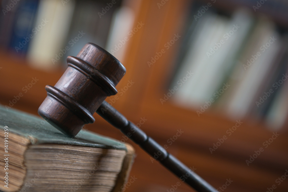 Law and Justice ConceptJudge gavel on table, closeup Law and Justice ConceptJudge gavel on table, closeup