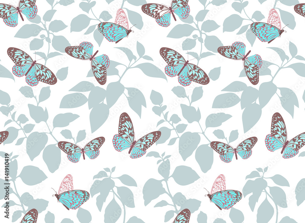 Beautiful pattern with flying butterflies. Beautiful pattern with flying butterflies.