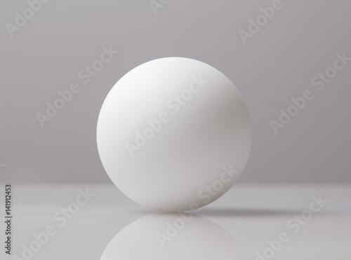 White ball isolated on white background