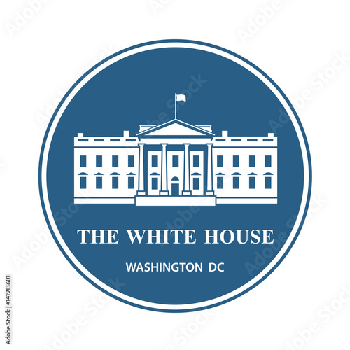 white house building icon in Washington DC