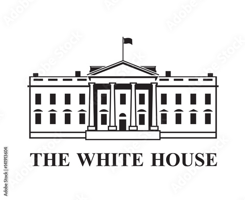 white house building icon in Washington DC