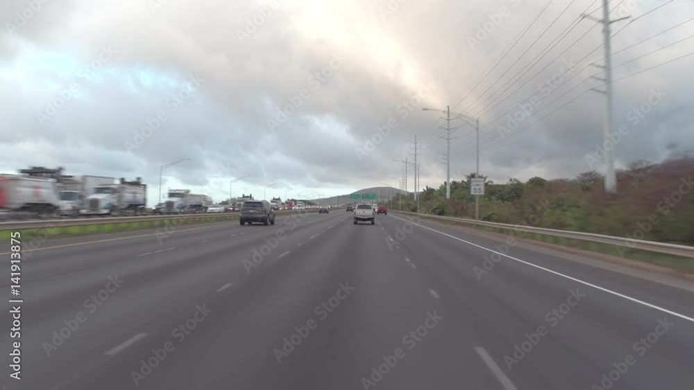Driving west on the H1 towards Waianae 4k Driving west on the H1 towards Waianae 4k