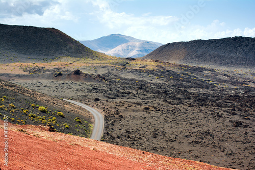 Volcanic landscapes in Timanfaya, Lanzarote