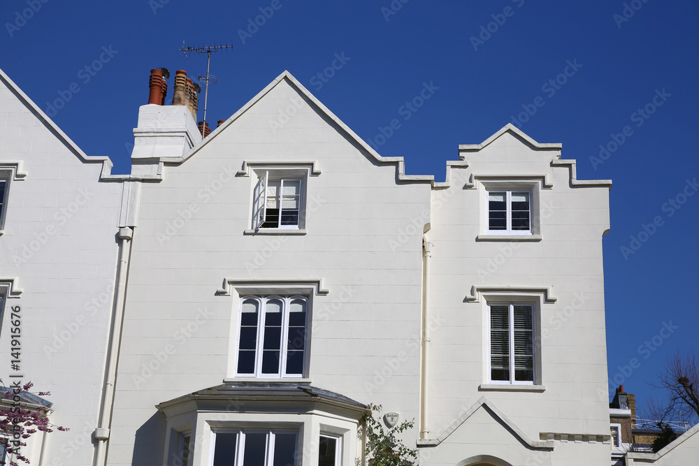 Fototapeta premium Modern stone facade on a sunny day
