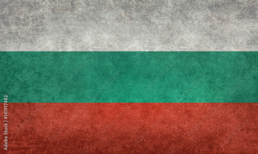 Flag of Bulgaria with Vintage textured treatment