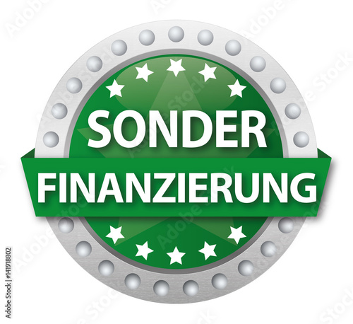 Button Sonderfinanzierung, grün