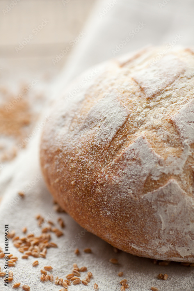 Fresh unleavened bread on a wooden table Fresh unleavened bread on a wooden table