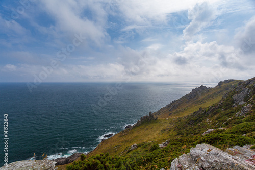 The South West Coast Path near Hope Cove, Bolberry and Cop Soar, Devon, England, UK