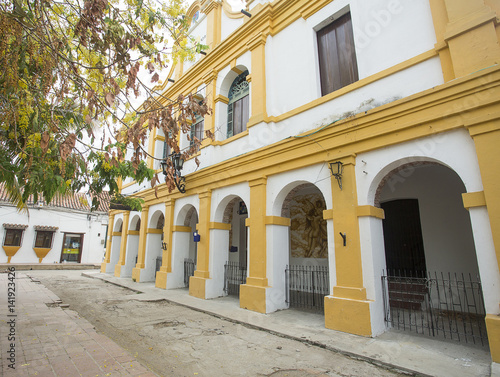 Santa cruz de Mompox, Bolivar / Colombia - March 19, 2017. The regional urban structuring system of Mompox is shaped by its architecture and the Grande de la Magdalena