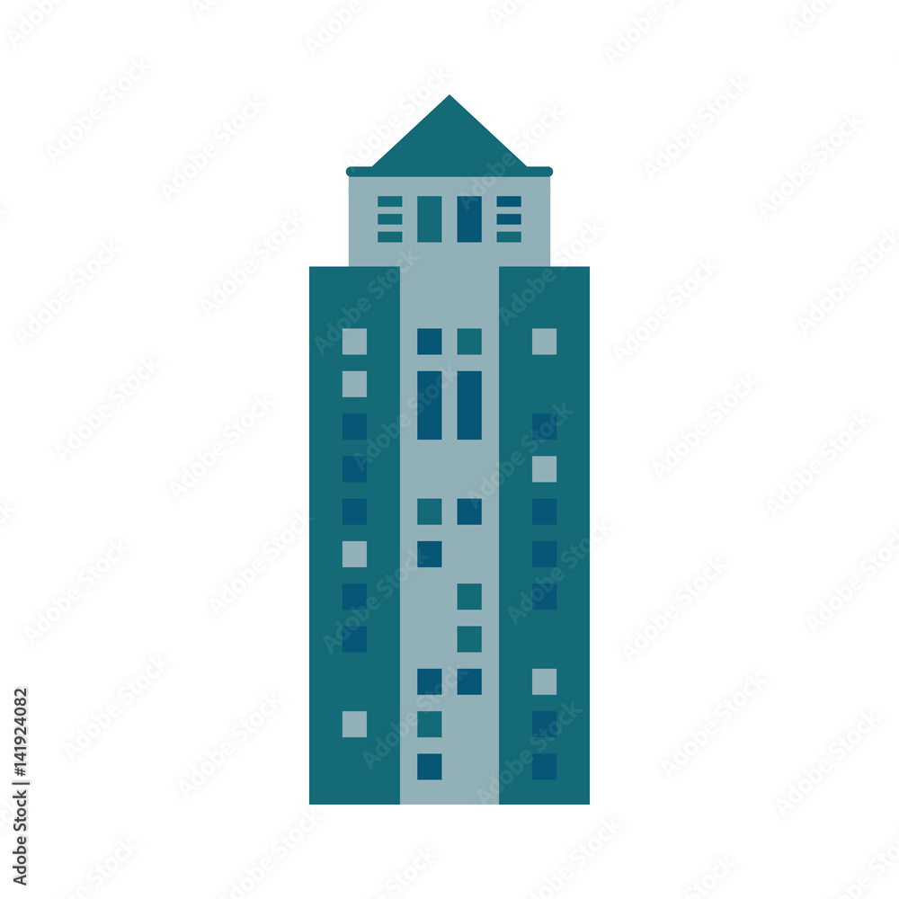 building urban skyscraper icon vector illustration eps 10