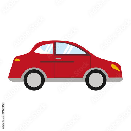 red car sedan vehicle transport vector illustration eps 10 © Jemastock