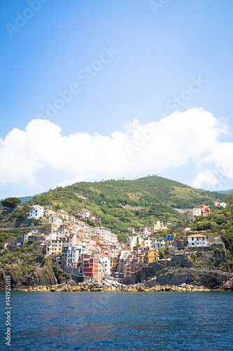 Riomaggiore in Cinque Terre, Italy - Summer 2016 - view from the sea © Paolo Gallo