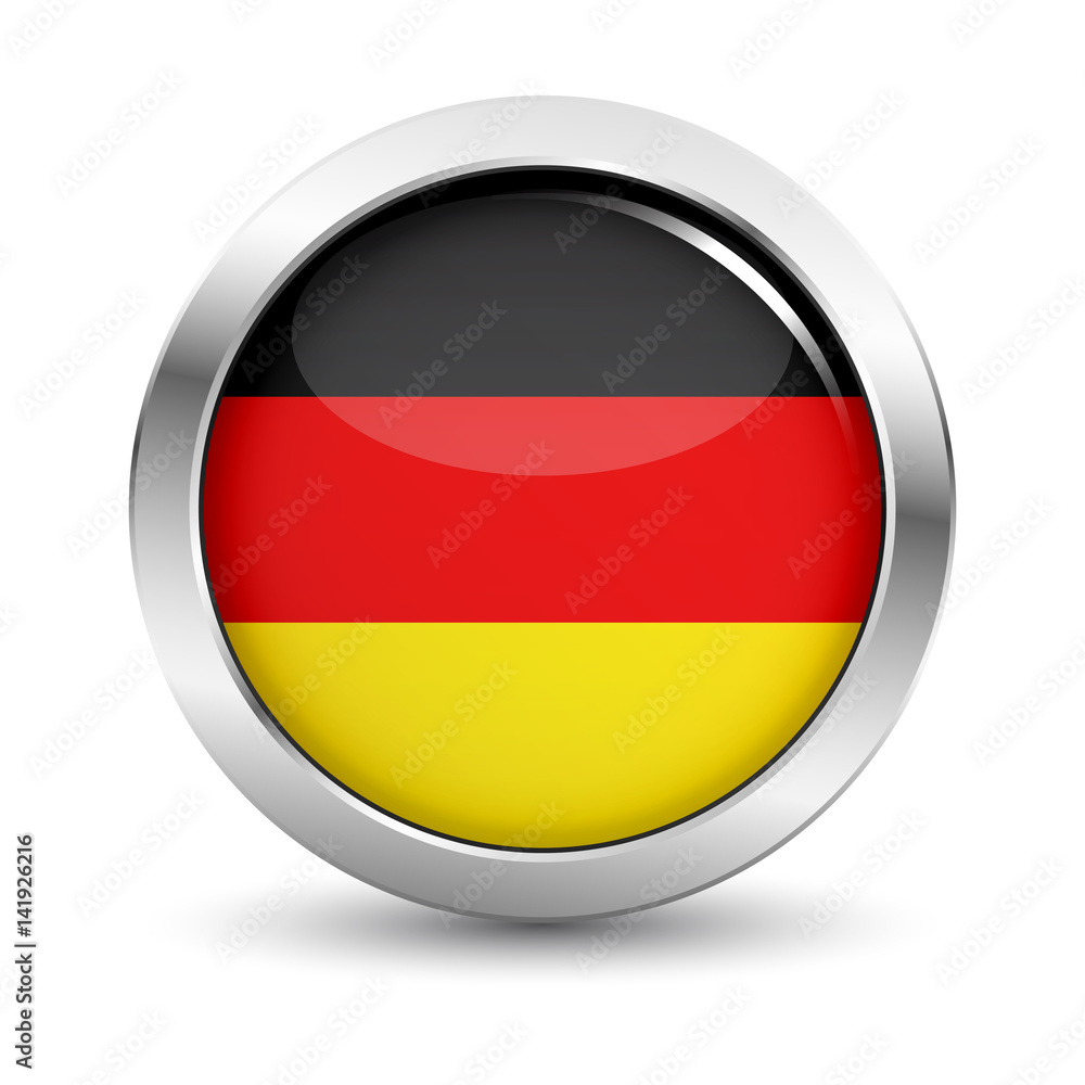 Germany Flag Icon Badge Vector Button Germany Flag Icon Badge Vector Button