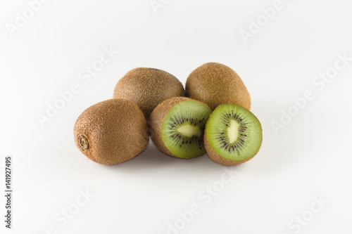 several ripe kiwi