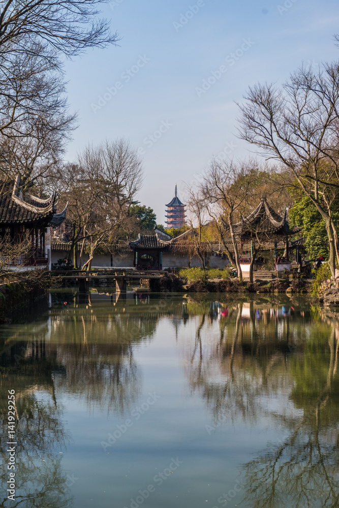 Humble Administrator's Garden, the largest garden in Suzhou, China. UNESCO heritage site. Humble Administrator's Garden, the largest garden in Suzhou, China. UNESCO heritage site.
