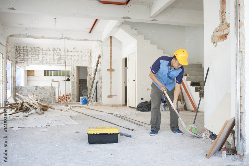 Construction worker working at site Construction worker working at site