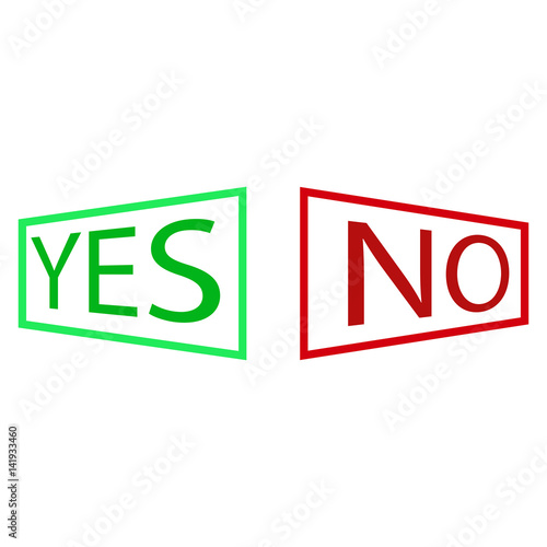 a sign of confirmation and denial. vector icons for website, design icons Yes or no