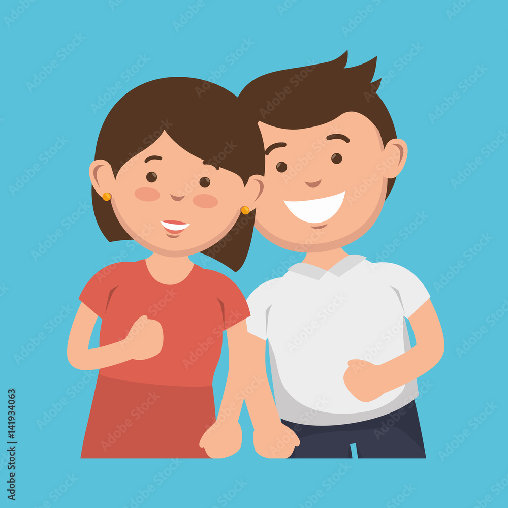 parent couple avatars characters vector illustration design parent couple avatars characters vector illustration design