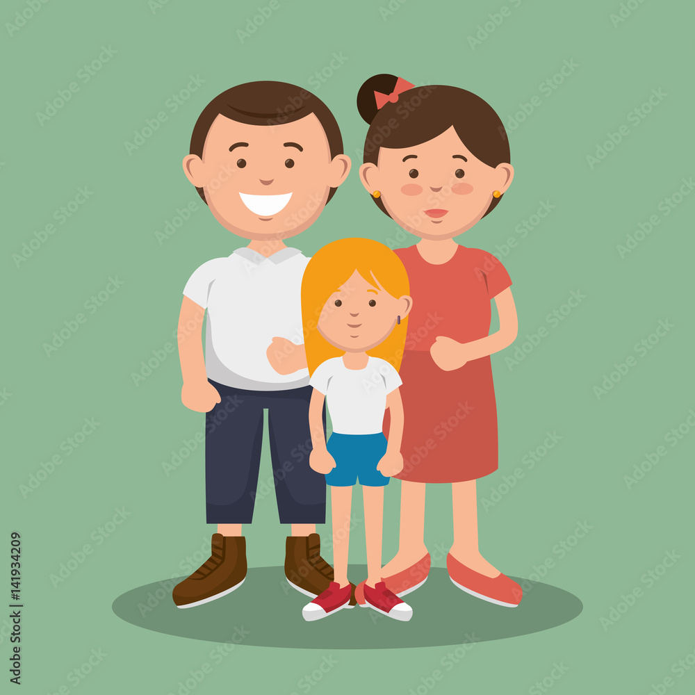 family members avatars characters vector illustration design family members avatars characters vector illustration design