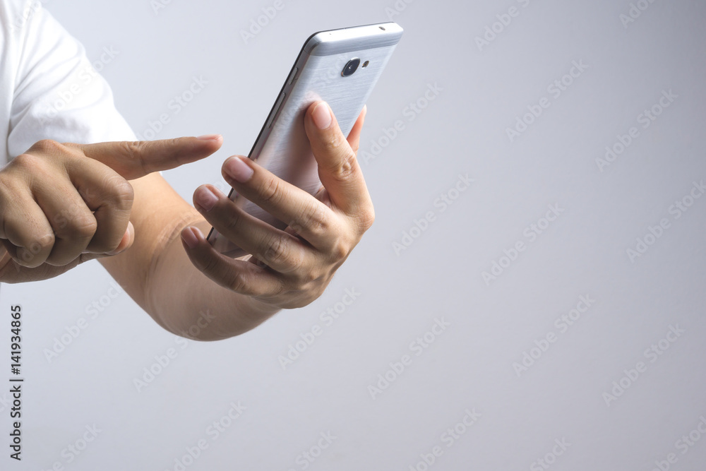 Hand taking a photo or video by mobile phone Hand taking a photo or video by mobile phone
