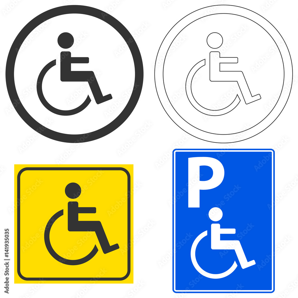 Sign of the disabled Sign of the disabled