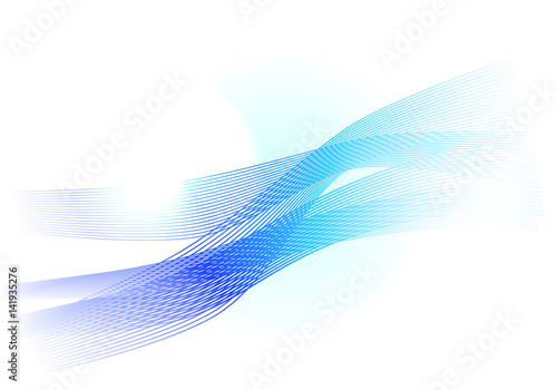 wave　白背景　青　水色