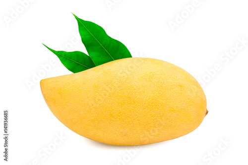 fresh mango on white