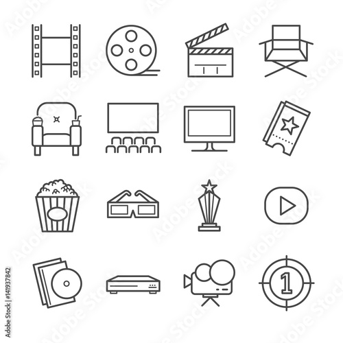 Films and Movies icon set