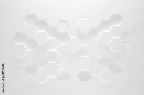 White Hexagon Texture