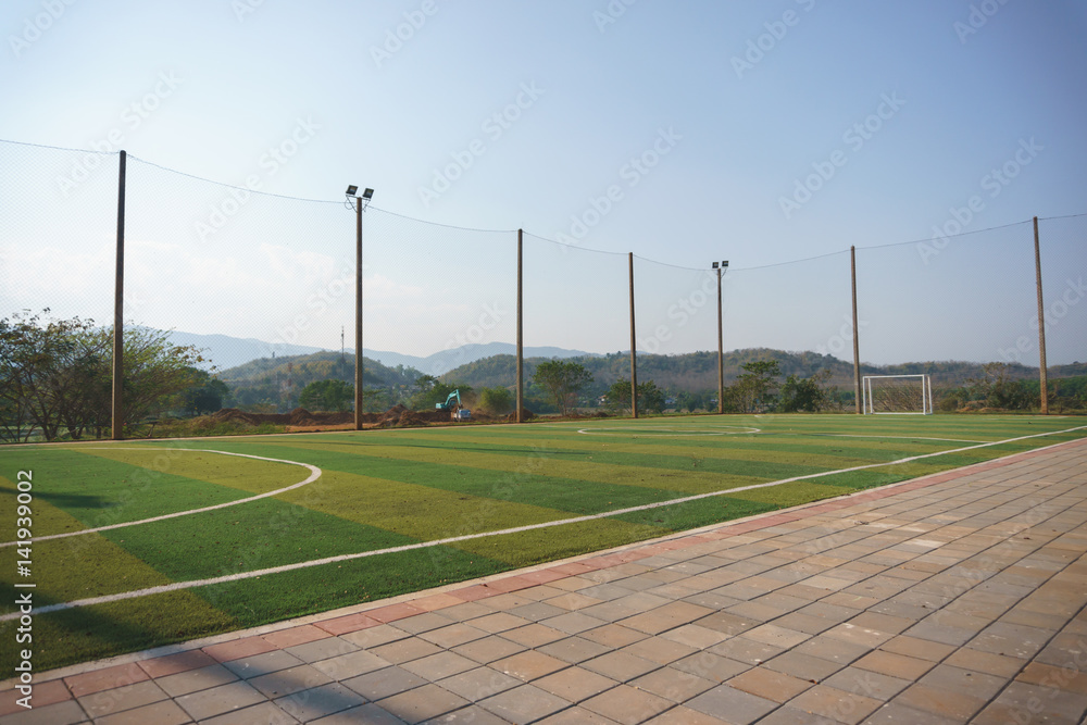 Obraz premium Futsal or small soccer, football court