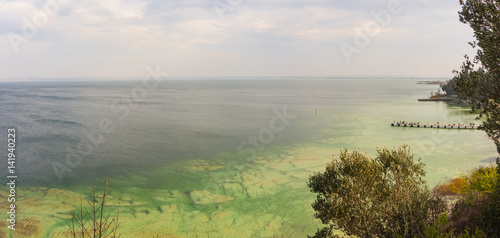 Fantastic view of the area north of Sirmione called Lido of Blondes (Lido delle Bionde).