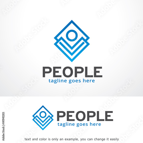 Abstract People Logo Template Design Vector, Monogram Emblem, Design Concept, Creative Symbol, Icon