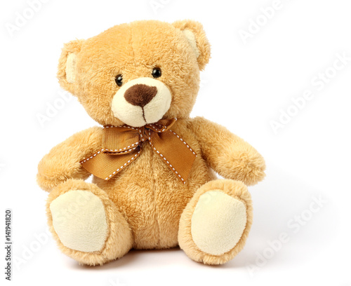 Fototapeta toy teddy isolated on white background