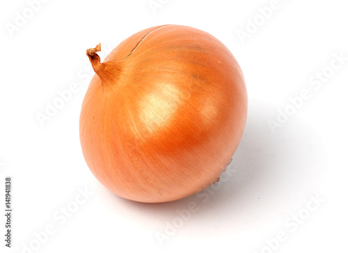 Napiform onion isolated on white background
