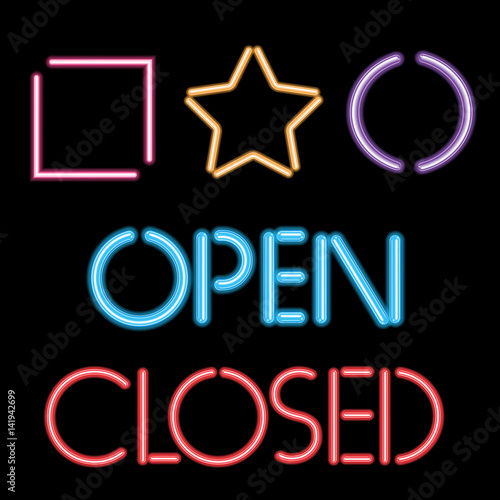 Neon frames and words