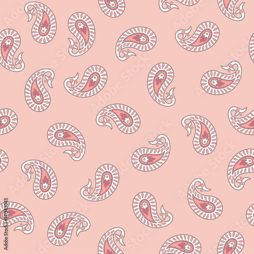 paisley seamless pattern. asian style vector background