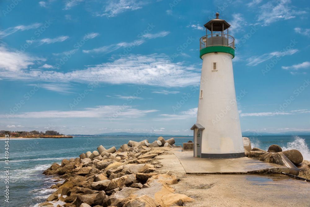 Breakwater lighthouse in Santa Cruz, California. Breakwater lighthouse in Santa Cruz, California.