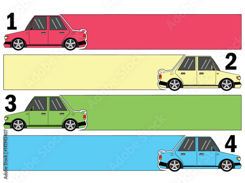 Chart car and blank tab straight trajectory