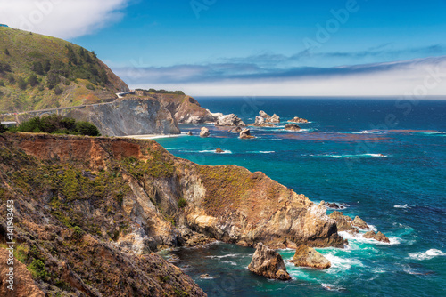 Beautiful View of the California Coastline along State Road 1.
