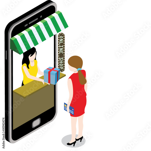 Online mobile shop store sale delivery shopping