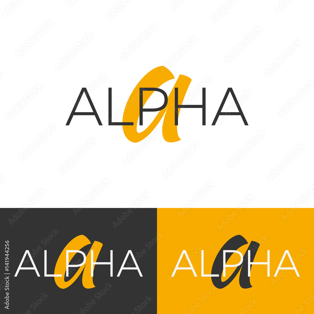 Alpha logo. Letter A logo. Vector logo template. Logotype concept. Alpha logo. Letter A logo. Vector logo template. Logotype concept.