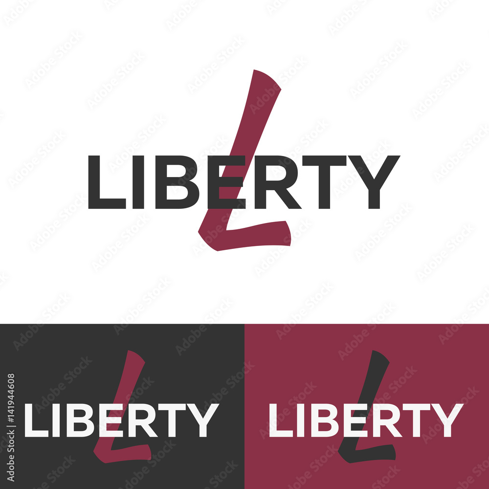 Fototapeta premium Liberty logo. Letter L logo. Vector logo template. Logotype concept.