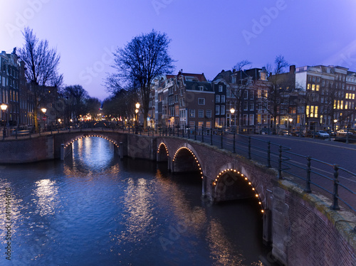 Beautiful End of Day - 7 Bridges Crossing - Amsterdam