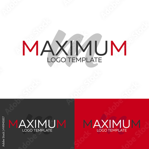 Maximum logo. Letter M logo. Vector logo template. Logotype concept.