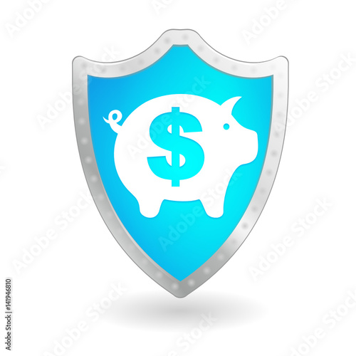 épargne dollar  maison sur bouclier bleu